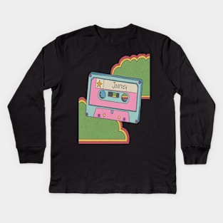 vintage cassette tape Journey Kids Long Sleeve T-Shirt